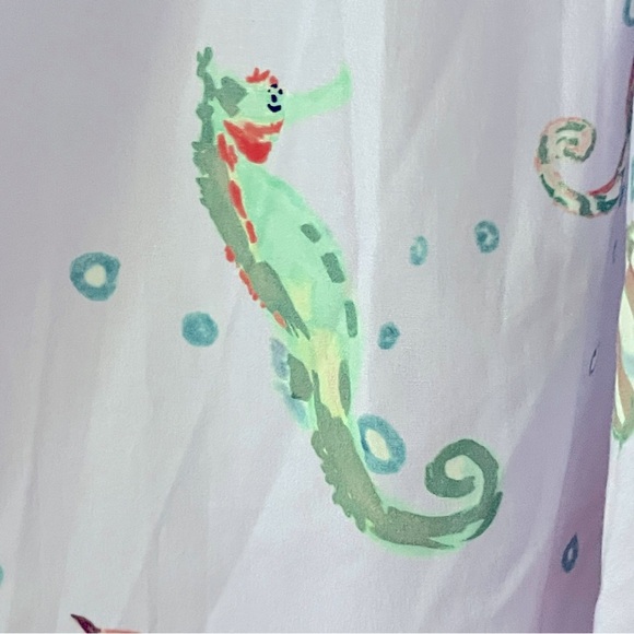 Hill House Ophelia Dress in Sea Creatures Puff Sleeves Babydoll Pockets NWT - Picture 14 of 14